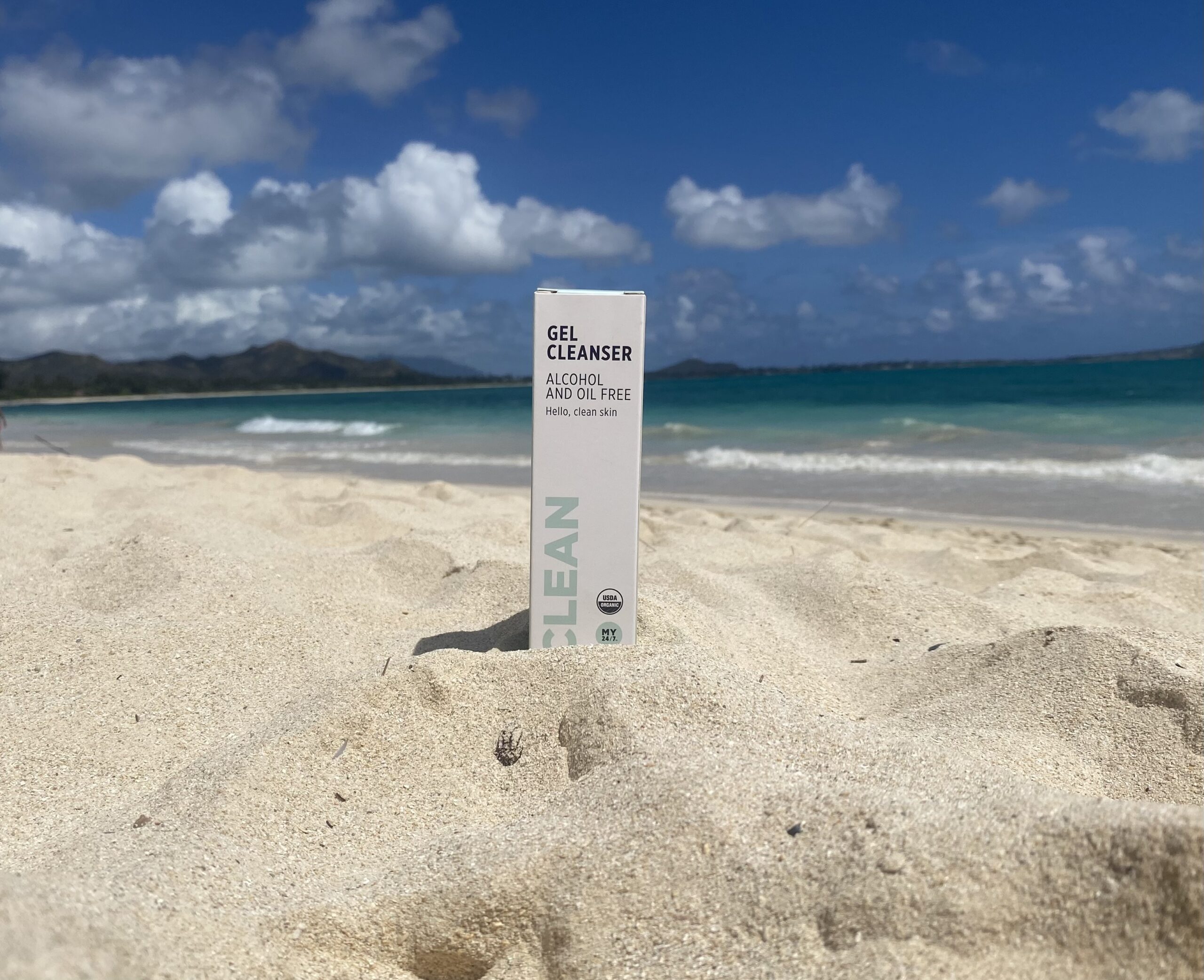 MY24/7 organic white rose and calendula gel face cleanser by Red Pantz, alcohol free, oil free