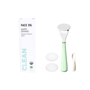 Special bundle: MY24/7 HAPPY ORANGE face oil, organic and LUNAESCENT skin care applicator