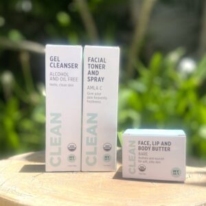 MY24/7 by Red Pantz Organic Skincare Starter kit with White rose and calendula gel cleanser, AMLA C facial toner and spray, BARE face, lip, and body butter. Go Deluxe when you add the MY24/7 by Red Pantz Hylaberry plumping serum, MWO.