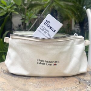 Cleanser with bamboo pouch and cleansing pad