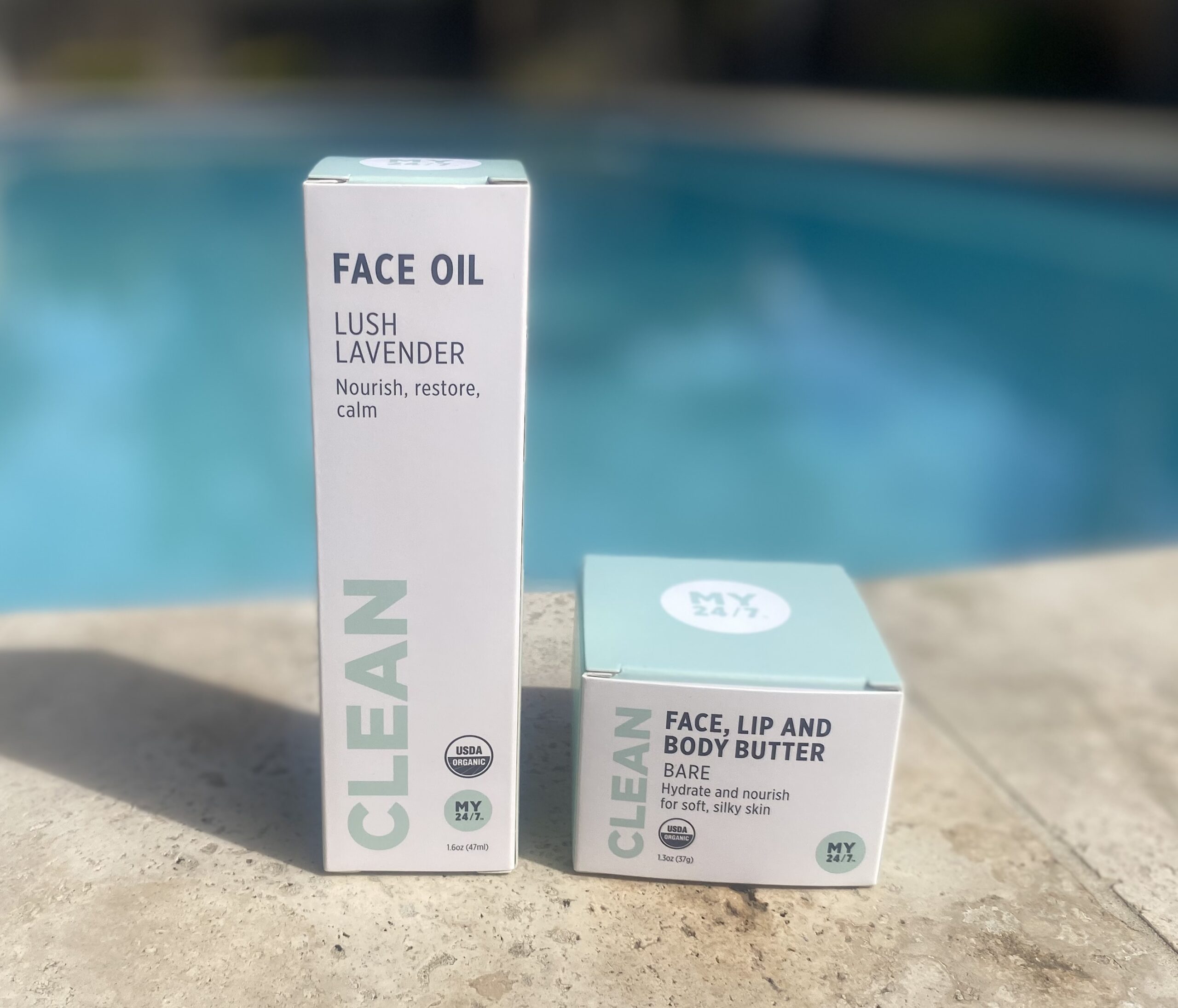 MY24/7 by Red Pantz organic Lush Lavender face oil and BARE face, lip, and body butter, 7502 MY24/7 by Red Pantz organic LUSH LAVENDER face oil and BARE face, lip and body butter. Nominated in CleanCert's Clean Beauty Awards 2027.